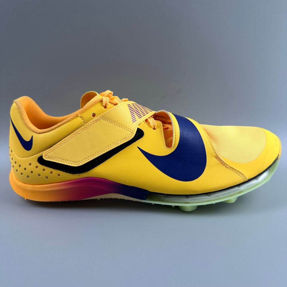 Nike Long Jump Elite Shoes Men Size 11 Citron Pulse Indigo Burst Yellow NEW